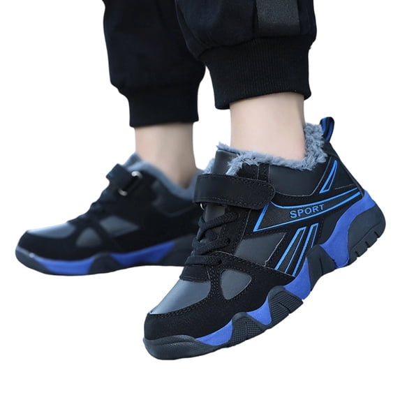 Willtoo Boys Winter Sneakers Faux Fur Ankle Booties Unisex Kids Warm High Top Traines Sport Shoes (Big Kid/Little Kid)