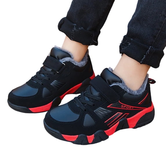 Willtoo Boys Winter Sneakers Faux Fur Ankle Booties Unisex Kids Warm High Top Traines Sport Shoes (Big Kid/Little Kid)