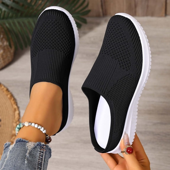 Willtoo Breathable Orthopedic Shoes for Women - Slip On Arch Support Tennis & Nurse Sneakers, Non-Slip Server Shoes, Wide Width Birthday Gift for Women Black 10 Wide