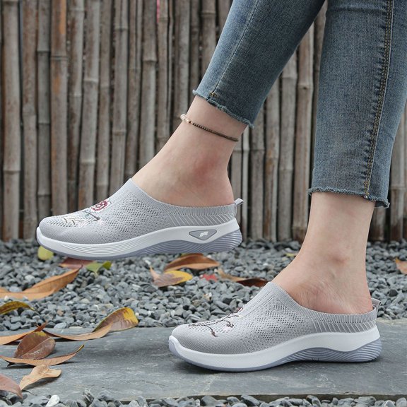 Willtoo Breathable Orthopedic Shoes for Women - Slip On Arch Support Tennis & Nurse Sneakers, Non-Slip Server Shoes, Wide Width Birthday Gift for Women