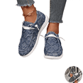 thumbnail image 1 of Willtoo Canvas Shoes for Women Lace‑Up Canvas Casual Loafers, Textured Lightweight Walking Shoes, Slip‑On Adjustable Toggle Laces Low‑Top Fashion Footwear, 1 of 6
