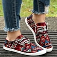thumbnail image 1 of Willtoo Canvas Sneakers for Women Colorful Western Low Top Canvas Shoes Slip on Flats Loafers Shoes Casual Comfortable Breathable Walking Shoes, 1 of 4