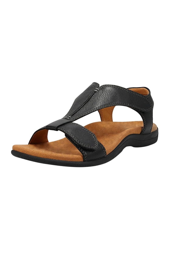 Comfy Orthotic Sandals, Arch Support Open Toe Sandals, 2025 Comfortable Sandal for Walking Slip-On Black 7