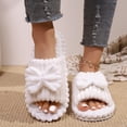 thumbnail image 1 of Willtoo Cute Slippers for Women Indoor and Outdoor Cozy Soft Bow Open Toe Womens Slippers with Memory Foam Anti-Skid Sole Slides Spa Birthday Gifts for Women Mom Her Ladies Bridesmaid, 1 of 3