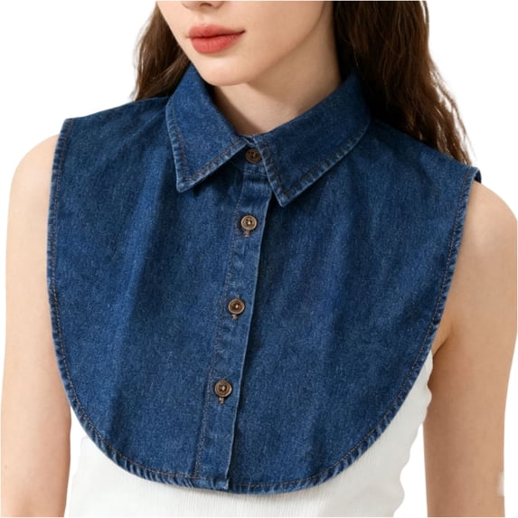 Willtoo Denim False Collar – the Layering Essential for Women, Denim False Collar for Women, False Collars for Ladies Denims