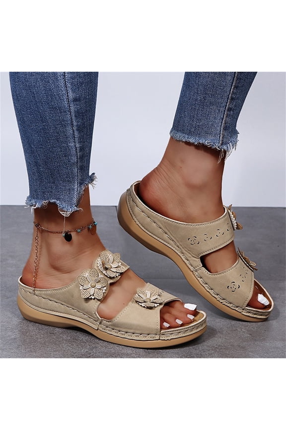 Dress Sandals For Women Orthotic Dressy Summer Comfortable Orthopedic Walking Flip Flops Slides with Arch Support Orthopedic Shoes