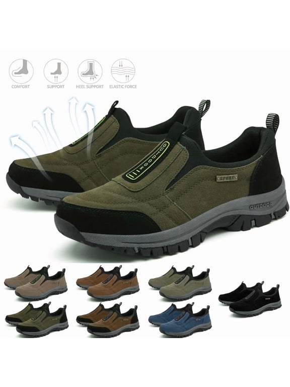 Enjerr Orthopedic Shoes Men, 2025 New Arch Support Orthopedic Shoes Men Slipon Green 7
