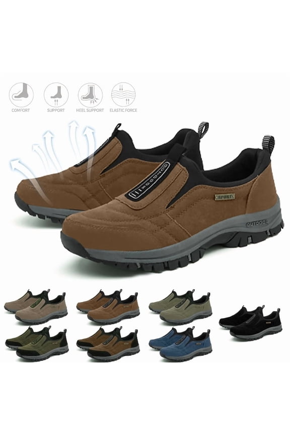 Enjerr Orthopedic Shoes Men, Enjerr Orthopedic Shoes, Comfortable Waterproof Orthopedic Walking Shoes Hiking Sneakers Brown 11.5