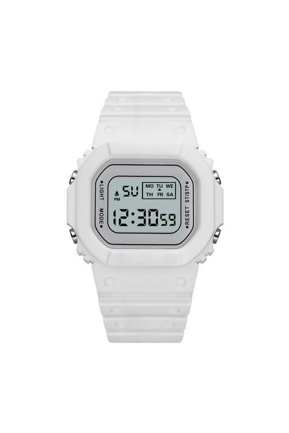 Fashion Women LCD Digital Stopwatch Date Rubber Sport Wrist Watch