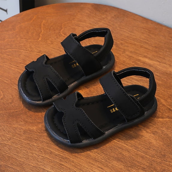 Willtoo Girl's Adjustable Ankle Strap Flat Sandals Summer H Band Princess Shoes Outdoor Birthday Party Dress Up Sandals