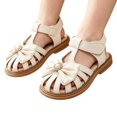 thumbnail image 1 of Willtoo Girls Closed-Toe Sandals Summer Bow Dress Shoes for Toddler/Little Kid, 1 of 7