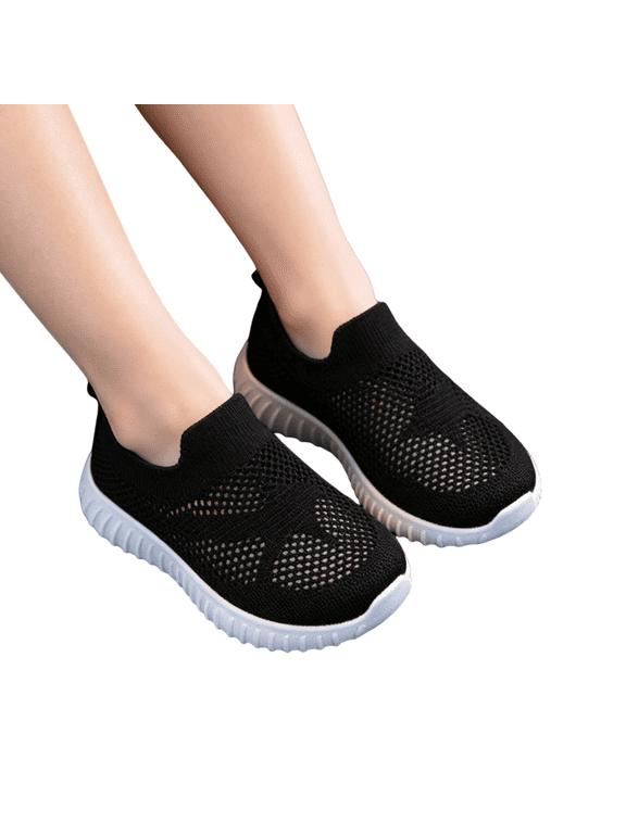 Kids Lightweight Mesh Slip-On Shoes Comfortable Breathable Casual School Shoes Sneaker for Boys and Girls