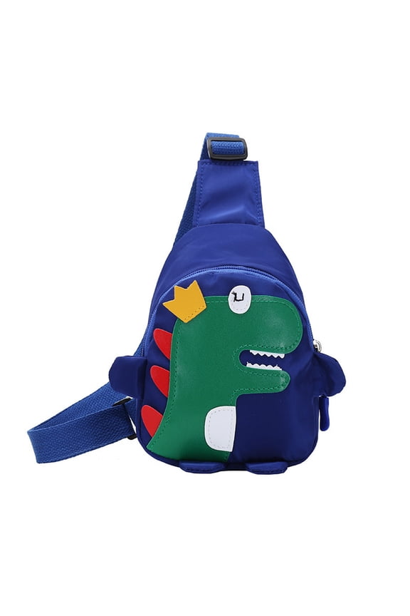 Kids Sling Bags Crossbody Bag, Small Nylon Sling Bag for Travel, Cartoon Dinosaur Sling Bag