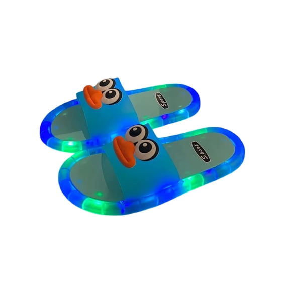 Willtoo Light Up Slippers For Toddler Kids Girls Boys, Sensor Glow Sandals Cute Cartoon Eyes, Motion Sensor LED Slides