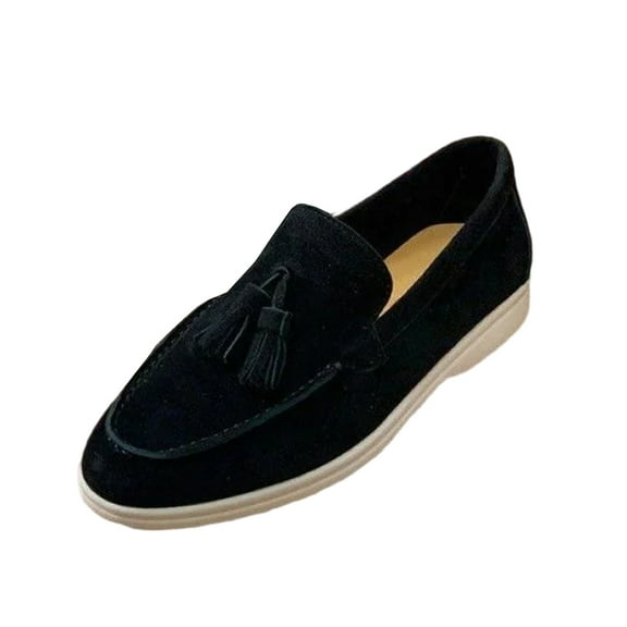 Willtoo Loafers for Women, Women’s Slip On Loafers, Leather Driving Comfortable Dress Ladies Loafers Casual Office Work Shoes Black