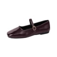 thumbnail image 1 of Willtoo Mary Jane Shoes Women, Ballet Flats Square Toe Ankle Strap Flats for Women, Adjustable Buckle Comfortable Dress Shoes, 1 of 2