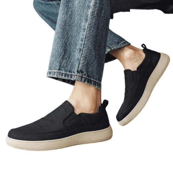 Willtoo Men's Slip On Walking Shoes Breathable Knit Casual Sneakers Comfortable Laceless Mesh Loafers