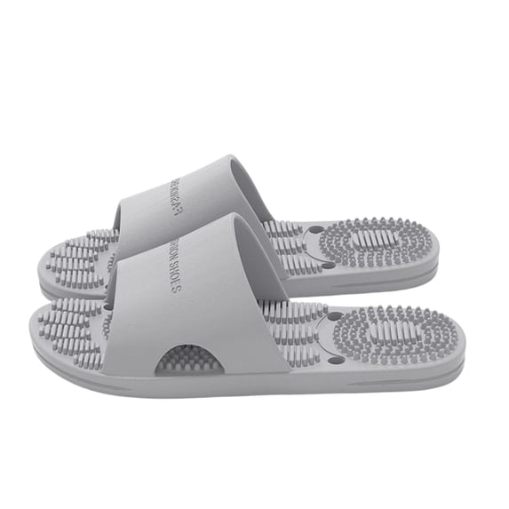 Willtoo Mens Hollow Drainage Shower Shoes Acupressure Massage Quick Dry Slippers Non Slip Open Toe Indoor Bathroom Casual Slides
