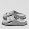 thumbnail image 1 of Willtoo Mens Shower Shoes Open Toe Non Slip Slides Comfy Hollow Drain Slip on Sandals Lightweight Soft Sole Home Slippers, 1 of 4