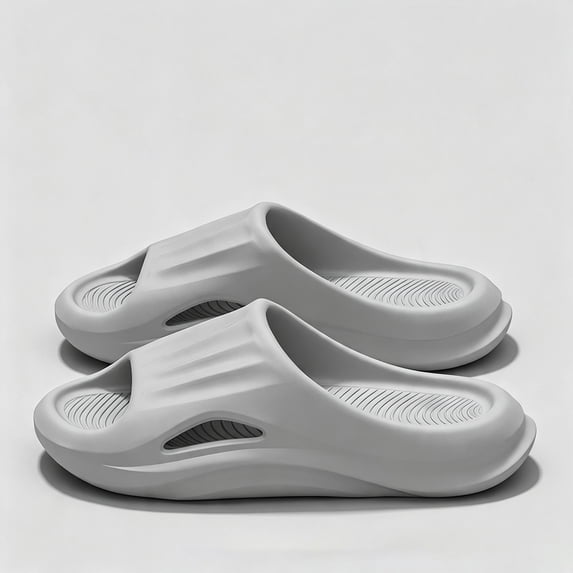 Willtoo Mens Shower Shoes Open Toe Non Slip Slides Comfy Hollow Drain Slip on Sandals Lightweight Soft Sole Home Slippers