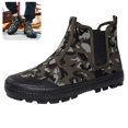 thumbnail image 1 of Willtoo Mens Sneakers Camo Knit Slip‑On Casual Elastic Side Gore Breathable Mesh Walking Shoes Non‑Slip Lightweight Comfort Outdoor Work Shoes, 1 of 6