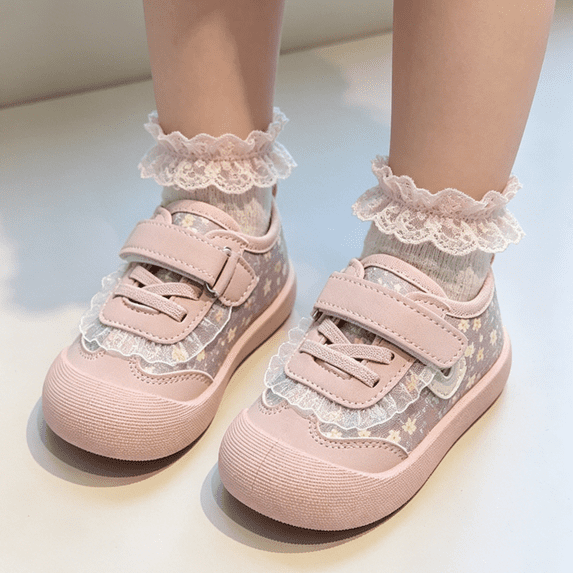 Willtoo Mesh Toddler Sneakers Shoes with Bowknot Girls' Walker Shoes