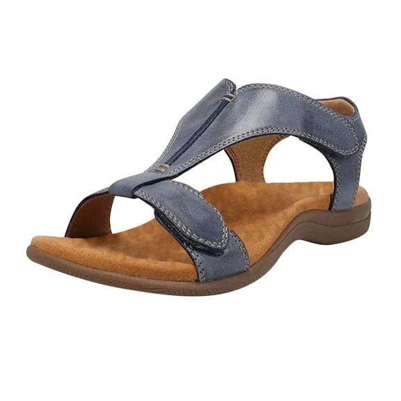 Willtoo Orthawolkway Womens Sandals,Orthopedic Sandal Shoes With Arch Support For Women,Summer Comfortable Sandals Dark Blue 8.5