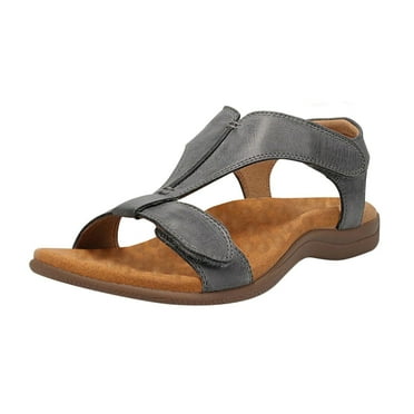 Willtoo Orthawolkway Womens Sandals,Orthopedic Sandal Shoes With Arch Support For Women,Summer Comfortable Sandals Gray 6.5