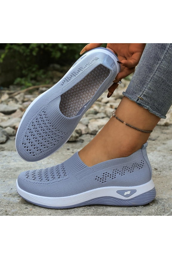 Orthopedic Dress Shoes for Women Arch Support Slip on Non Slip Tennis Shoes Breathable Mesh Stretch Work Shoes Comfort 2026 New Orthopedic Shoes