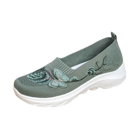 Willtoo Orthopedic Dress Shoes for Women Running Shoes Lightweight Slip on Non Slip Walking Shoes Knitted Mesh Stretch Soft 2026 New Foam Shoes