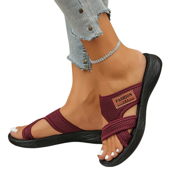 Willtoo Orthopedic Sandals for Women Arch Support Summer Flat Sandals Wide Non Slip Slip on Sneakers Comfortable 2026 Foam Shoes