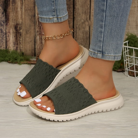 Willtoo Orthopedic Sandals for Women Beach Summer Arch Support Sandals Lightweight Slipper Summer Beach Slides Slipper Casual Slip on Shoes