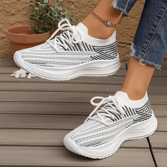 Willtoo Orthopedic Shoes for Women Arch Support Lace Up Breathable Mesh Sneakers,Fashion Comfort Lightweight Non -Slip Running Shoes Sport Gym Jogging Tennis Casual Shoes