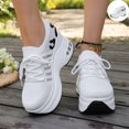 thumbnail image 1 of Willtoo Orthopedic Shoes for Women Wedge Platform Sneakers, Breathable Knit Mesh Lace‑Up Arch Support Walking Shoes, Non Slip Thick Sole Casual Fashion Sneakers, 1 of 6