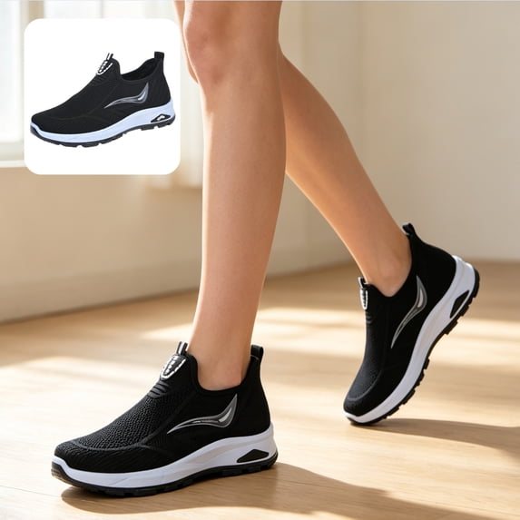 Willtoo Orthopedic Shoes for Women Mesh Breathable Slip On Sneakers Lightweight Non‑Slip Soft Sole Casual Athletic Shoes