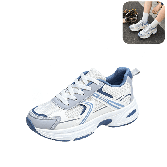 Willtoo Orthopedic Shoes for Women Retro Chunky Sneakers Breathable Mesh Lace-Up Walking Shoes with Cushioned Platform Sole, Casual Athletic Trainers