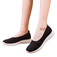thumbnail image 1 of Willtoo Orthopedic Womens Knitted Flat Walking Shoes Comfortable Slip On Mesh Lightweight Sneakers Casual Soft Gym Non Slip Loafers, 1 of 5