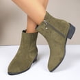 thumbnail image 1 of Willtoo Orthopedics Womens Ankle Boots Low Block Heel Chelsea Booties Side Zipper Round Toe Fall Winter Casual Short Boots, 1 of 5