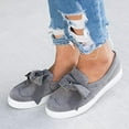 thumbnail image 1 of Willtoo Platform Sneakers for Women - Comfortable Slip On Shoes with Bow Gray, 1 of 6