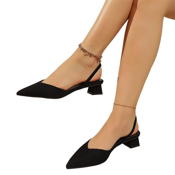 Willtoo Pointed Toe Mule Sandals for Women, High Heel Slippers for Office, Spring Casual Sandal