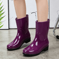 thumbnail image 1 of Willtoo Rain Boots for Women PVC Durable Waterproof Shoes Comfort Non-Slip Mid Calf Rain Shoes Slip On Garden Boot, 1 of 4