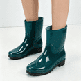 thumbnail image 1 of Willtoo Rain Boots for Women PVC Durable Waterproof Shoes Comfort Non-Slip Mid Calf Rain Shoes Slip On Garden Boot, 1 of 4