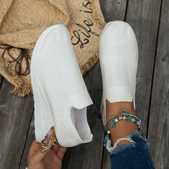 Willtoo Running Shoes for Womens Walking Tennis Sneakers Comfortable Lightweight Thick Sole Athletic Sports Shoes White