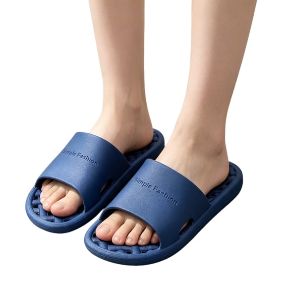 Willtoo Shower Shoes Non‑Slip Open Toe Slippers Hollow Quick‑Drain Shoes Soft Lightweight Bath Slides for Bathroom Pool Gym Indoor Home