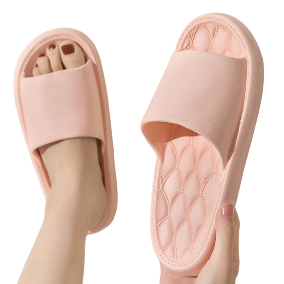 Willtoo Shower Shoes Open Toe Non Slip Slides Comfy Waterproof Slip on Sandals Lightweight Home Slippers
