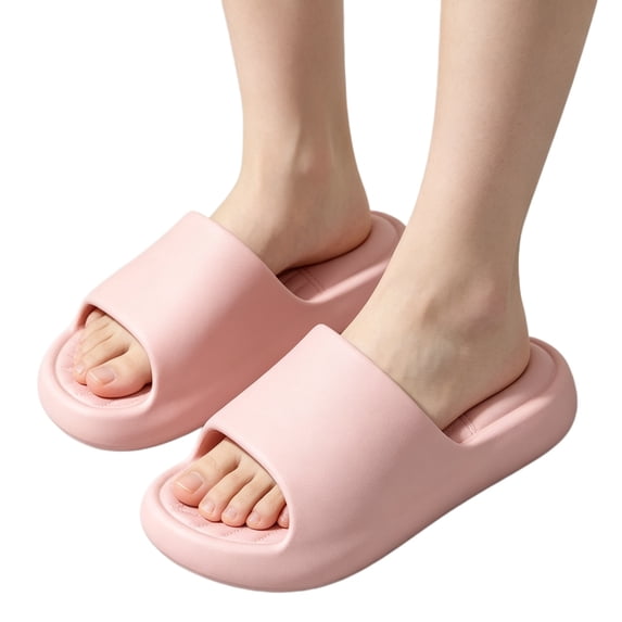 Willtoo Shower Shoes Open Toe Non Slip Slides Comfy Waterproof Slip on Soft Sole Sandals Lightweight Hotel Slippers