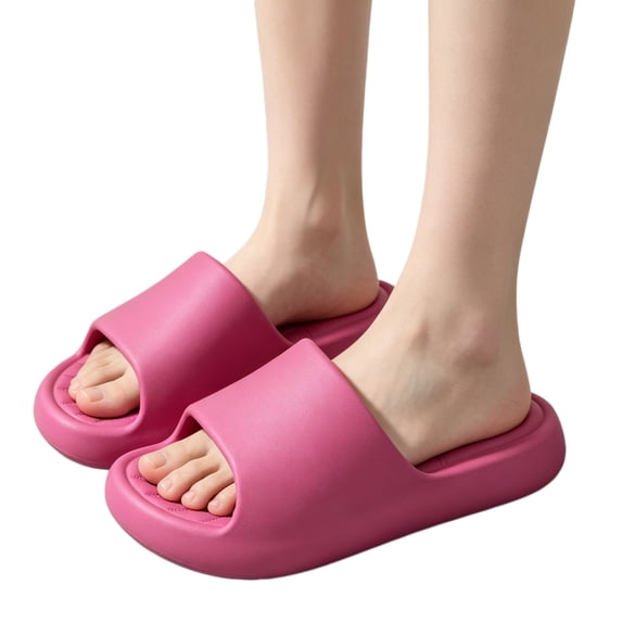 Willtoo Shower Shoes Open Toe Non Slip Slides Comfy Waterproof Slip on Soft Sole Sandals Lightweight Hotel Slippers