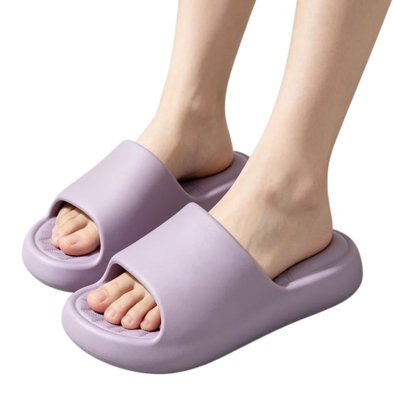 Willtoo Shower Shoes Open Toe Non Slip Slides Comfy Waterproof Slip on Soft Sole Sandals Lightweight Hotel Slippers