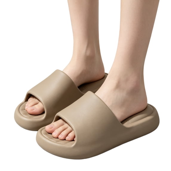 Willtoo Shower Shoes Open Toe Non Slip Slides Soft Quick-Dry Slip on Platform Sandals Lightweight Bathroom Slippers