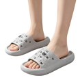 thumbnail image 1 of Willtoo Shower Shoes Open Toe Non Slip Soft Sole Slides Cozy Hollow Drain Slip on Sandals Lightweight Home Slippers, 1 of 4